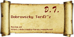 Dobrovszky Teréz névjegykártya