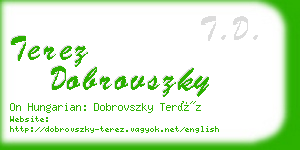 terez dobrovszky business card